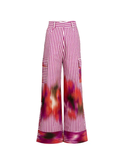 Silvia Tcherassi Falak stripe-print cargo pants Pink ST26138