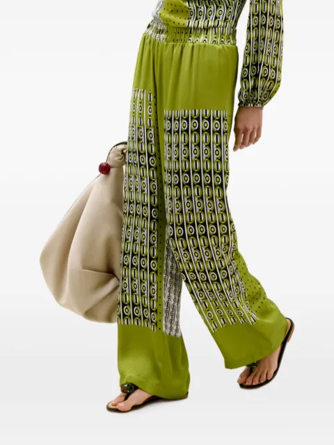Silvia Tcherassi Nerea abstract-print trousers Green ST261370