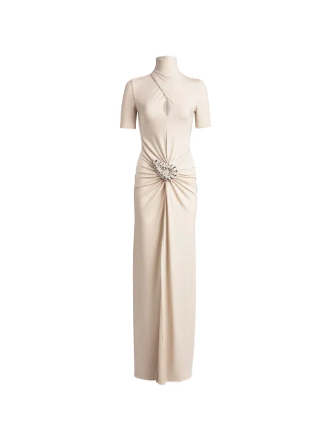 Silvia Tcherassi Cierra cutout-detail maxi dress Neutrals ST26133