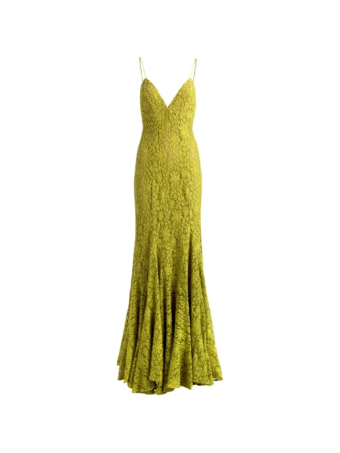 Silvia Tcherassi Pistachio lace-overlay maxi dress Green ST26400