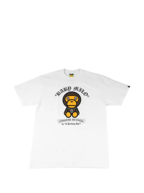 A BATHING APE® x Chrome Hearts Baby Milo graphic-print T-shirt White BAPE026