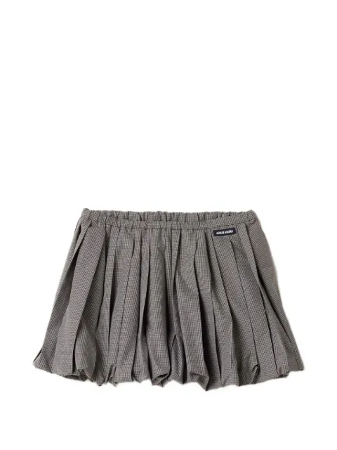 Miu Miu pleated gingham check skirt Grey MG2725SOOO19OS