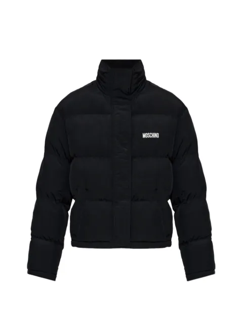 Moschino logo-print padded jacket Black 262EA06175526