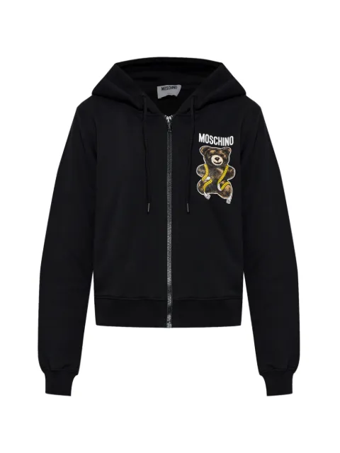 Moschino Teddy Bear zip-up hoodie Black 262EA17035528