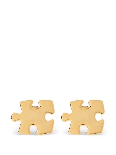 Moschino puzzle-piece clip-on earrings Gold 26271A91028404