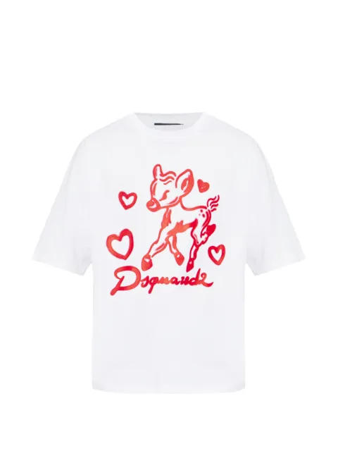 DSQUARED2 graphic-print T-shirt White S74GD1583D20033
