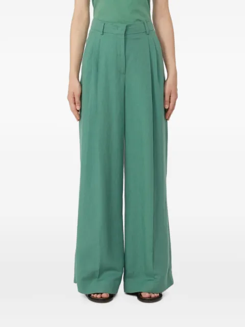 Weekend Max Mara pleated wide-leg trousers Green 2615131092600