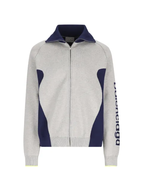 Balenciaga jacquard-knit color-block jacket Grey A000GVT3459