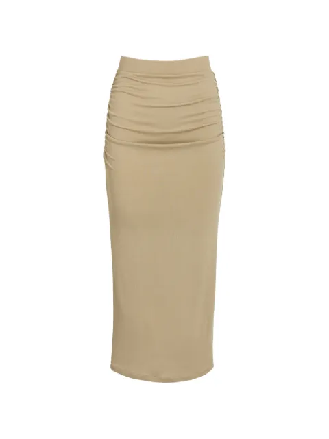 Silvia Tcherassi Karli ruched midi skirt Neutrals ST261307