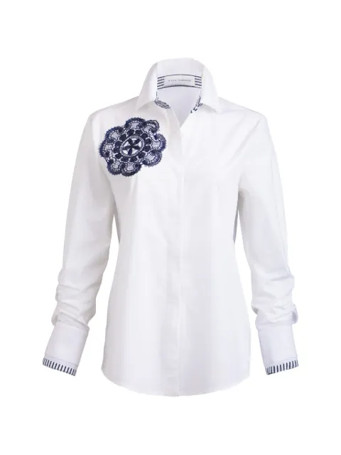 Silvia Tcherassi Karis lace-appliqué shirt White ST261356