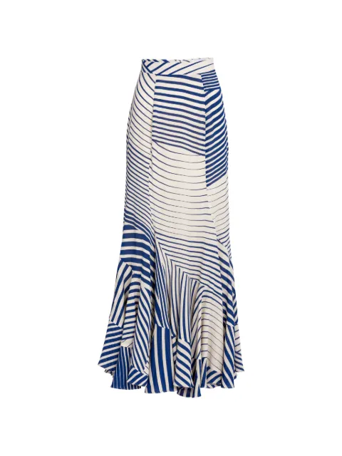 Silvia Tcherassi Florina stripe-pattern maxi skirt Blue ST261362