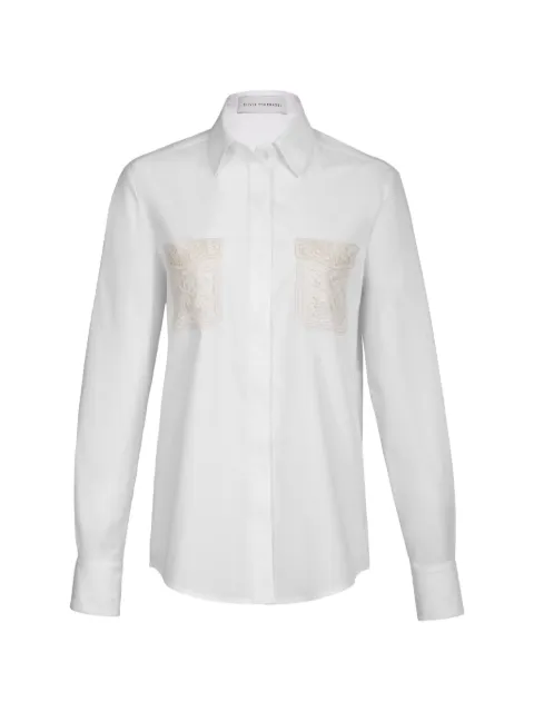 Silvia Tcherassi Naroa lace-pocket shirt White ST26133