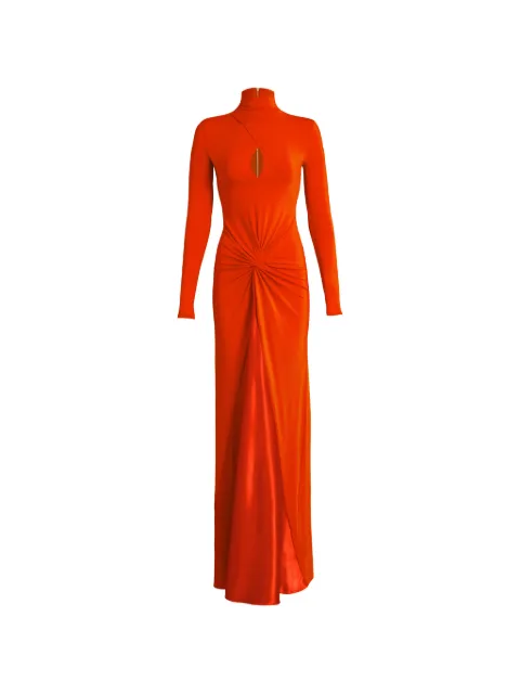 Silvia Tcherassi Birdy twist-detail cut-out maxi dress Orange ST261350
