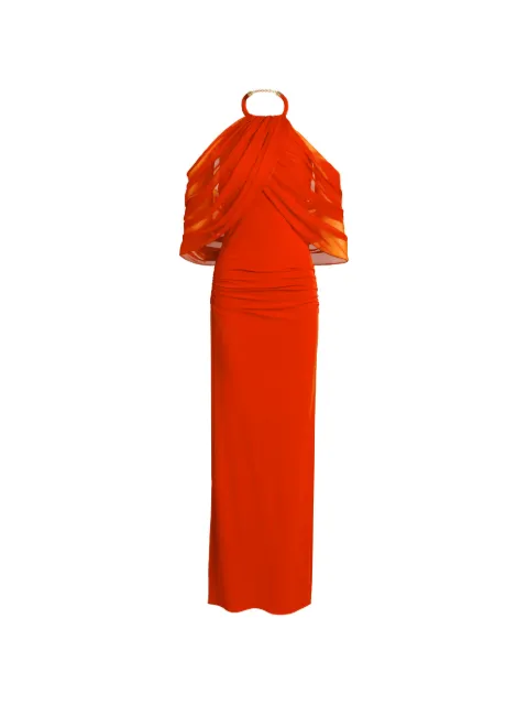 Silvia Tcherassi Duffy draped halterneck maxi dress Orange ST261351