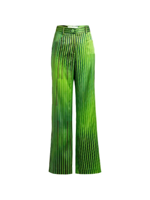 Silvia Tcherassi Emine striped palazzo trousers Green ST261373