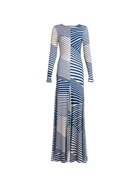 Silvia Tcherassi Basia striped maxi dress Blue ST26135