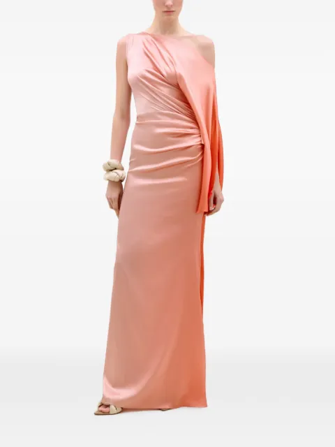 Silvia Tcherassi Frankee asymmetric ruched maxi dress Pink ST261389