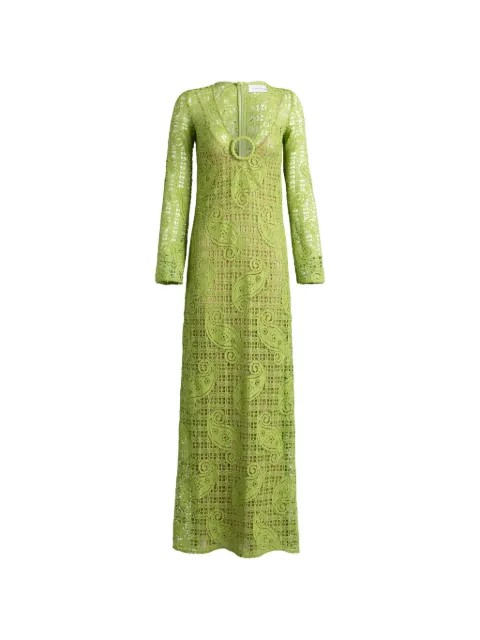 Silvia Tcherassi Bette paisley-lace maxi dress Green ST261367