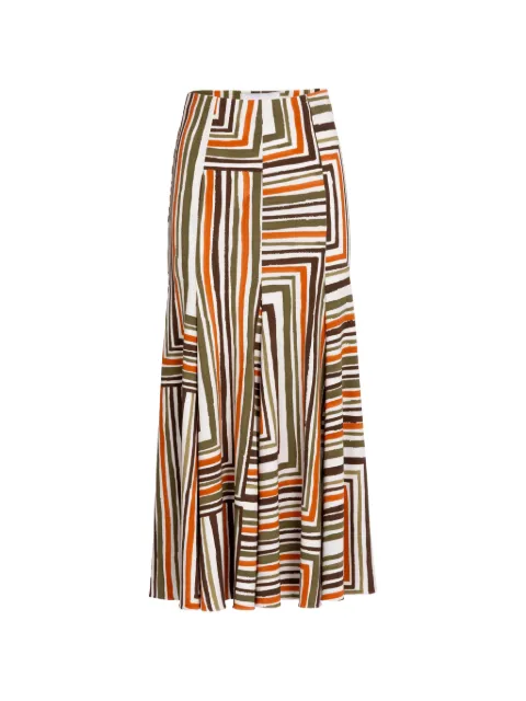 Silvia Tcherassi Josette striped midi skirt Orange ST261322