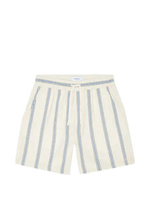 Les Deux Lawson vertical-stripe drawstring shorts Neutrals 1001490