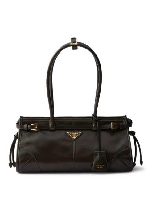 Prada Bonnie medium leather bag Brown 1BA426VMOM2CYR
