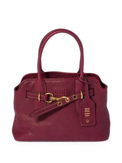 Miu Miu Aventure nappa-leather bag Red 5BA292VOON2BBL