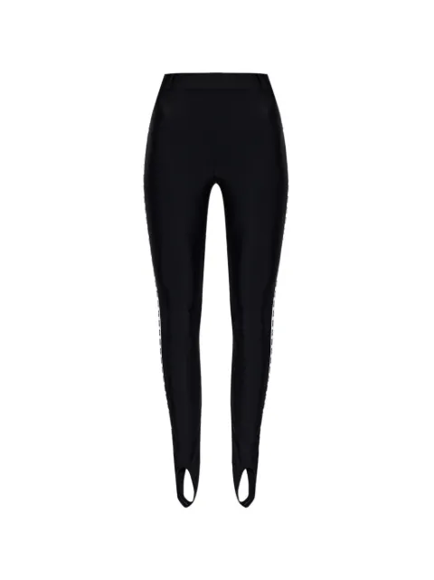 Moschino logo-tape stirrup leggings Black A03185545