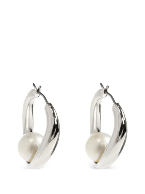 Kate Spade Harmony Hoops glass-pearl earrings Silver KO2680