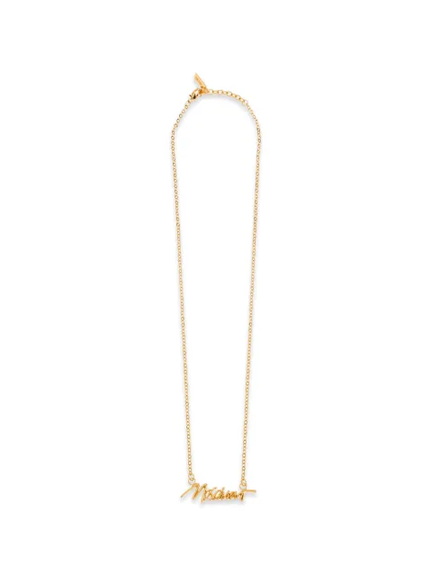Moschino logo-plaque necklace Gold 26271A91138402
