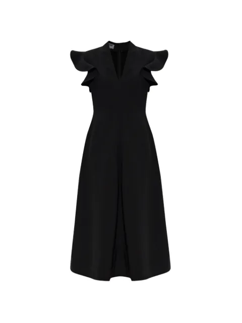 Moschino ruffled V-neck dress Black 262EV04415524