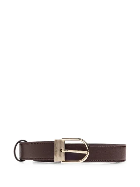Victoria Beckham logo-plaque leather belt Brown B226AAC007525A0