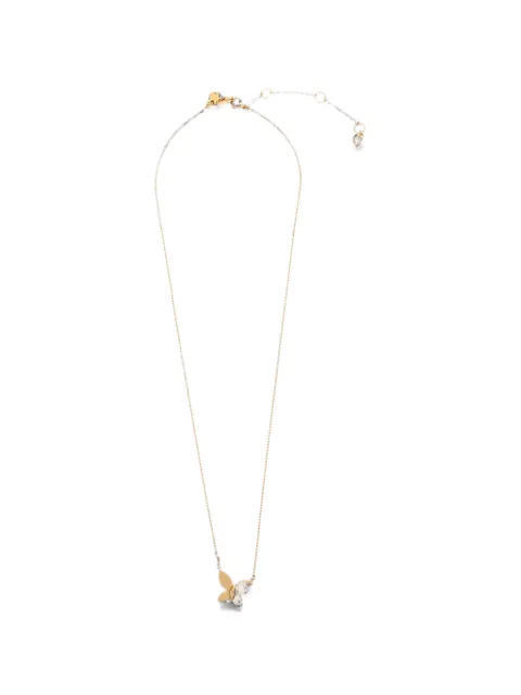Kate Spade crystal-embellished butterfly necklace Gold K7547