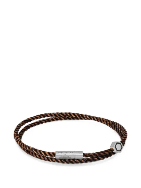Tateossian woven double-wrap bracelets Silver TABRRHSLAM0010