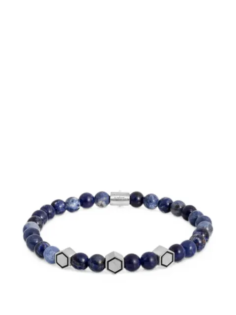 Tateossian beaded hexagonal-detail bracelet Silver TABRRHSLAM0013
