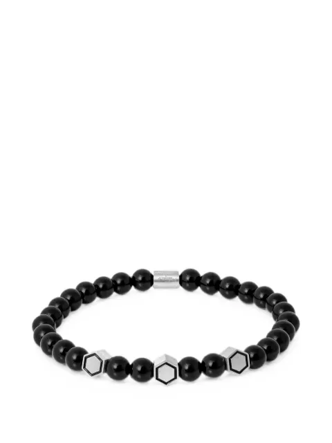 Tateossian beaded hexagonal-detail bracelet Silver TABRRHSLAM0013