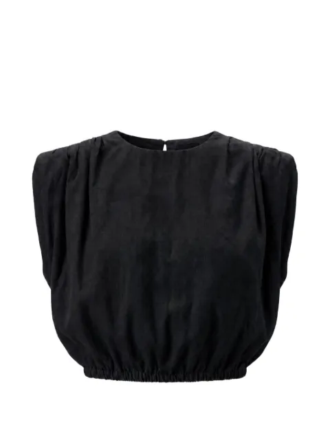 Toccin Sirelle padded-shoulder blouse Black TU6439T141
