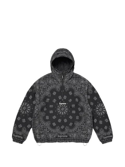 Supreme reflective bandana-print hoodie Black SU27747