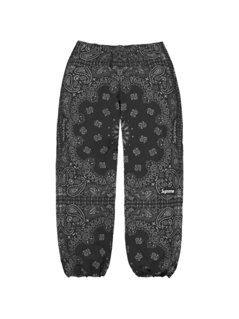 Supreme bandana-print track pants Black SU27768