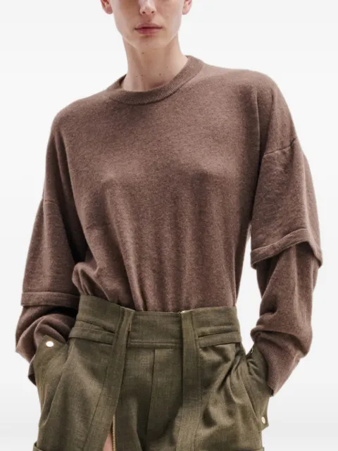 DARKPARK layered-sleeve sweater Brown WKN03YAW03