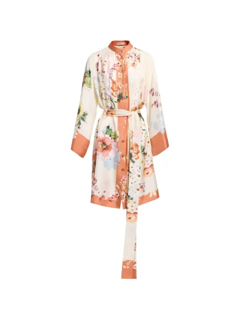 Elie Saab floral-print silk-twill shirt Neutrals TO367PS26TL004