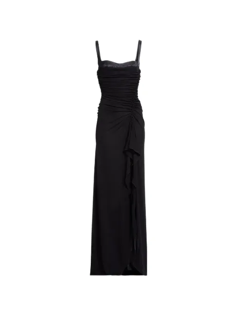 Elie Saab ruched ruffled maxi dress Black D1190NS26JSA01