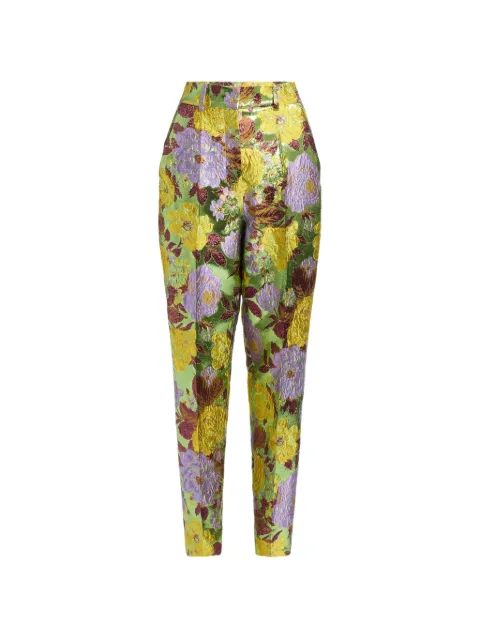 Elie Saab brocade floral-print trousers Green P0204NS26BR004