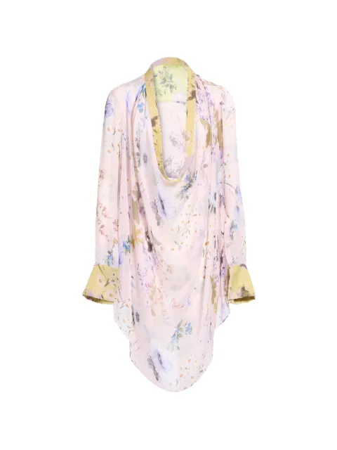Elie Saab garden-print silk blouse Pink TO317PS26CH010