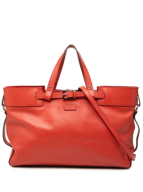 Gucci Pre-Owned 2000-2015 Calfskin Buckle satchel Red 6VDT8WGT96Q80RI2