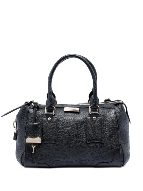 Burberry Pre-Owned 2000-2017 Small Heritage Grain Leather Gladstone satchel Black W319VO90MV104R66