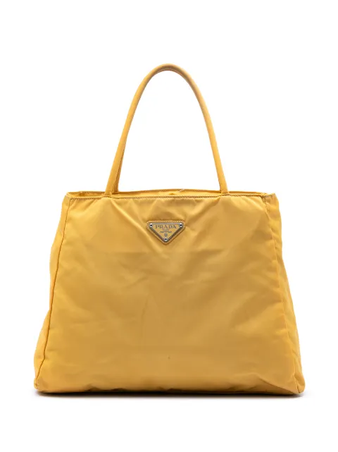 Prada Pre-Owned 2000-2013 Tessuto City tote bag Yellow NBOJFFG103RD7F7E