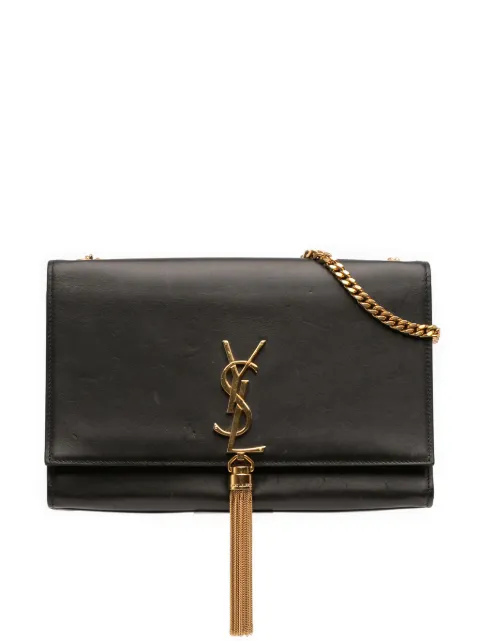 Saint Laurent Pre-Owned 2016 Medium Smooth Calfskin Classic Monogram Kate Tassel crossbody bag Black L82F3I08TEG2D8J0