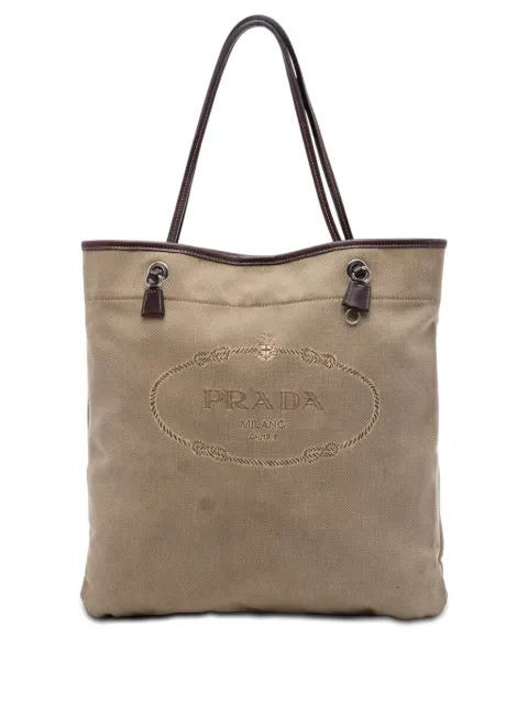 Prada Pre-Owned 2000-2013 Canvas Canapa Logo tote bag Brown BO81XIU671ITQQ9G