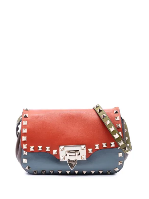 Valentino Garavani Pre-Owned 2000-2017 Tricolor Leather Rockstud Flip Lock Flap crossbody bag Multicolour 7AY5A6KZ23AQTX6F