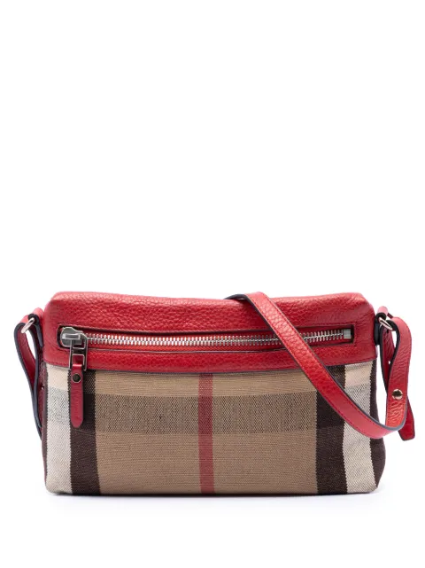 Burberry Pre-Owned 2000-2017 Small Mega Check Canvas Farley crossbody bag Brown 14C26ZRZH90389DA